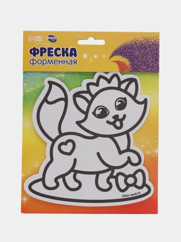Фреска форменная с блёстками Кошечка