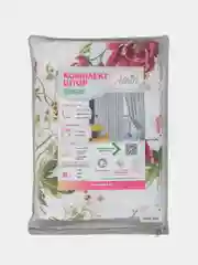 Вишнёвый комплект штор для кухни с подхватами Altali, хлопок, короткие 2 шт, 138 x 180 см каждая