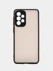 Черный чехол на Samsung Galaxy A33 5G полупрозрачный, силиконовый, пластиковый, Самсунг А33