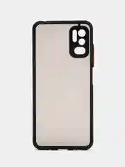 Черный чехол для Xiaomi Redmi Note 10T, силиконовый, цветные кнопки, Редми Ноут 10Т