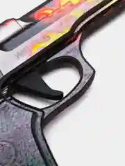 Золотой пистолет резинкострел из игры CS GO, деревянный