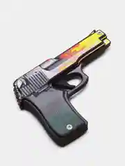 Золотой пистолет резинкострел из игры CS GO, деревянный