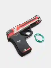 Черный пистолет резинкострел из игры CS GO, деревянный