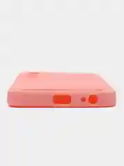 Розовый силиконовый чехол для Tecno POVA Neo 2 (Техно Пова Нео 2), прозрачный с карманом для карт
