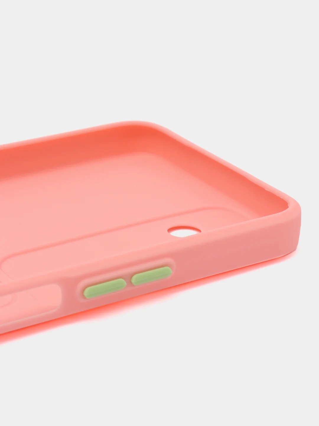 Розовый силиконовый чехол для Tecno POVA Neo 2 (Техно Пова Нео 2), прозрачный с карманом для карт