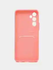 Розовый силиконовый чехол для Tecno POVA Neo 2 (Техно Пова Нео 2), прозрачный с карманом для карт