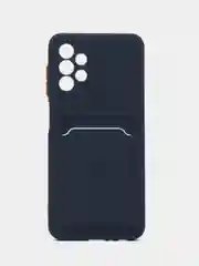 Темно-синий чехол силиконовый на Samsung Galaxy A13 4G (Самсунг Галакси А13), с защитой камеры