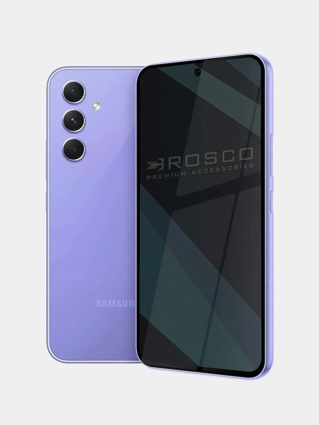 Черный 1-2 шт стекло антишпион для Samsung Galaxy A54, A54 5G защитное ROSCO, олеофобное покрытие