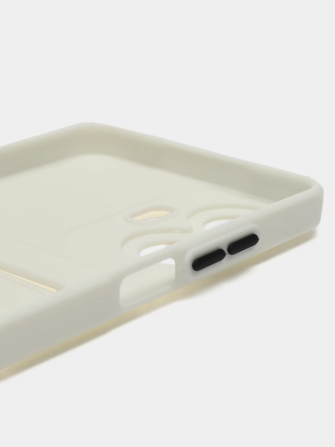 Белый силиконовый чехол для Realme C55 4G, Реалми С55 4 Джи, c отсеком для карт