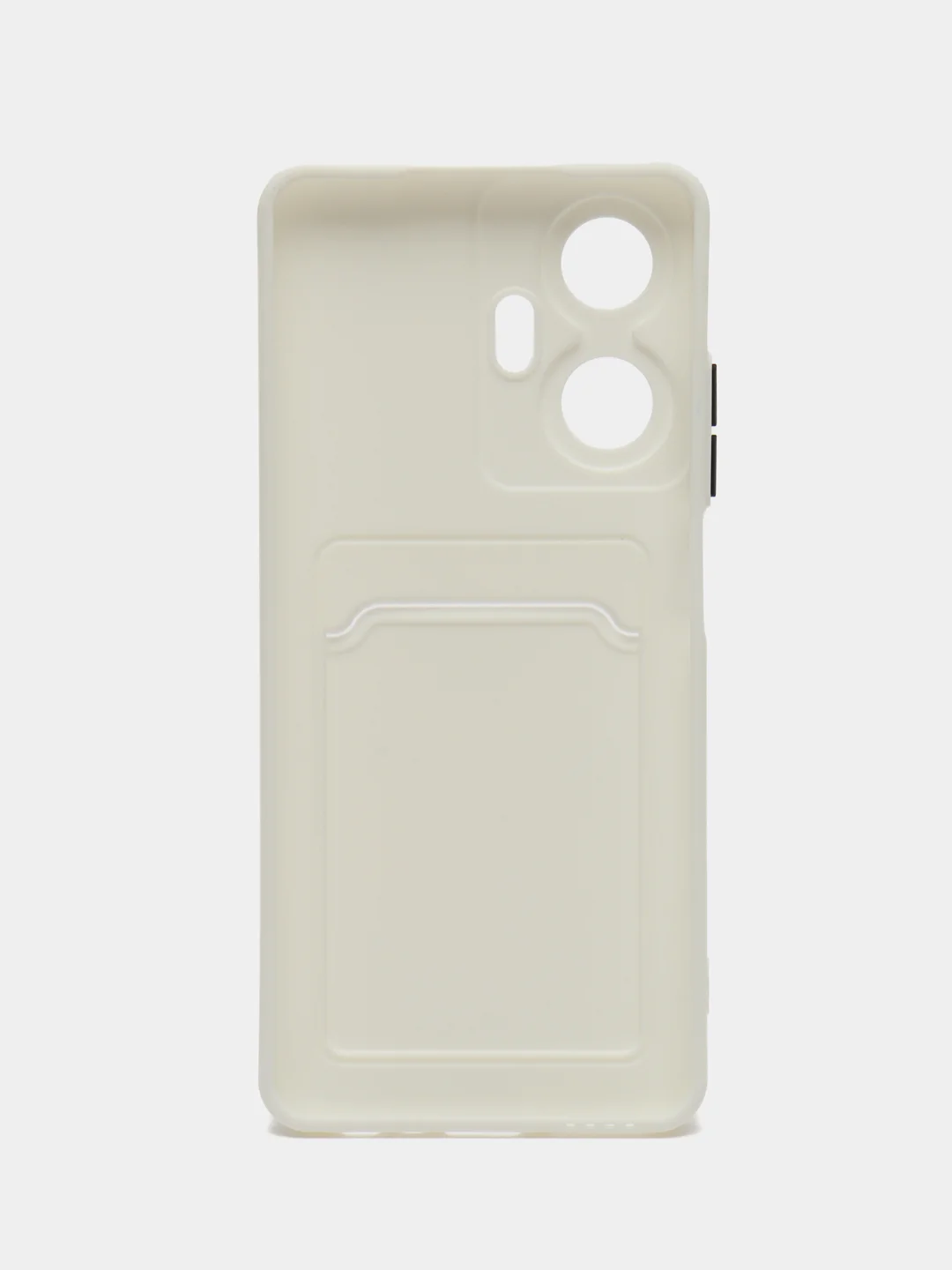 Белый силиконовый чехол для Realme C55 4G, Реалми С55 4 Джи, c отсеком для карт
