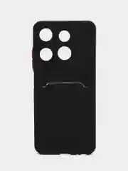 Черный силиконовый чехол для Infinix Smart 7 (Инфиникс Смарт 7 ) прозрачный