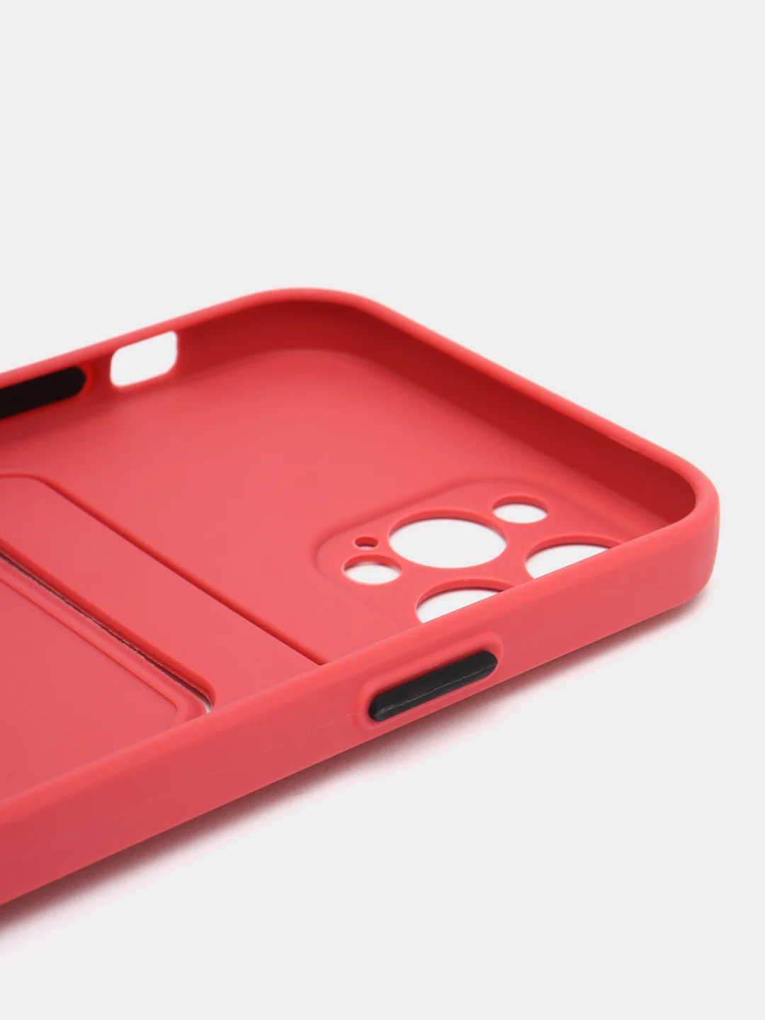 Коралловый чехол для iPhone 12 Pro (Айфон 12 Про), силиконовый, с защитой камеры