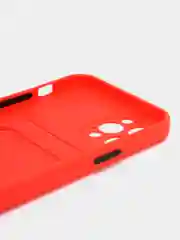 Красный чехол для iPhone 12 Pro (Айфон 12 Про), силиконовый, с защитой камеры