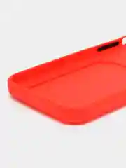Красный чехол для iPhone 12 Pro (Айфон 12 Про), силиконовый, с защитой камеры