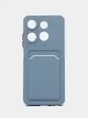 Синий меланж силиконовый чехол для Infinix Smart 7 (Инфиникс Смарт 7 ) прозрачный