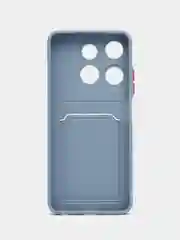 Синий меланж силиконовый чехол для Infinix Smart 7 (Инфиникс Смарт 7 ) прозрачный