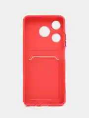 Коралловый чехол для Tecno Spark 10/Spark 10C (Техно Спарк 10/10С), с карманом для карт