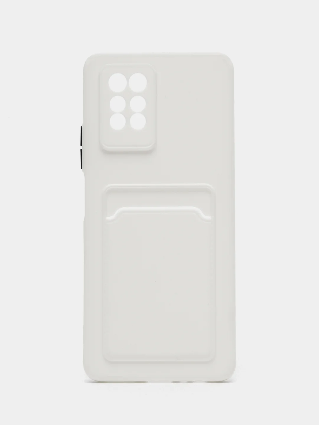 Белый силиконовый чехол для Infinix Note 10 Pro/10 Pro NFC, c отсеком для карт
