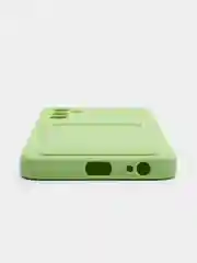 Зеленый силиконовый чехол для Tecno Pova 4, Пова 4, c отсеком для карт, прозрачный
