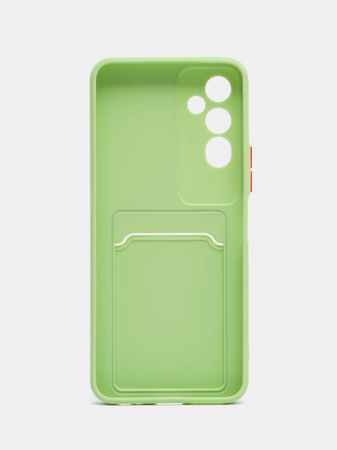 Зеленый силиконовый чехол для Tecno Pova 4, Пова 4, c отсеком для карт, прозрачный