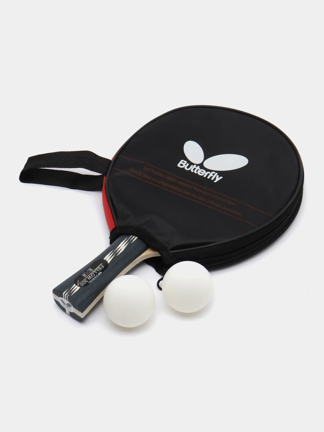 Ракетка Fellow 300, профессиональная, для соревнований, ITTF (чехол, 2 шарика)