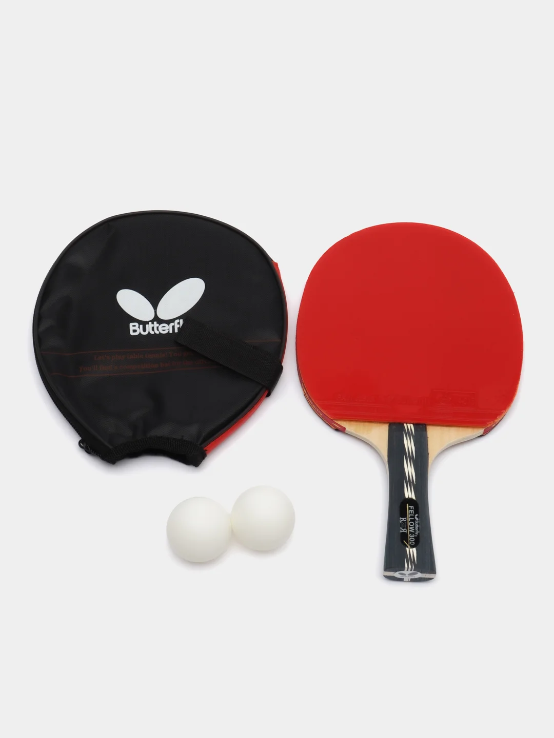 Ракетка Fellow 300, профессиональная, для соревнований, ITTF (чехол, 2 шарика)