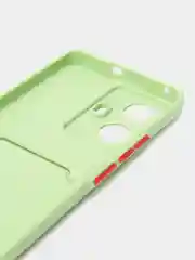 Зеленый чехол Realme 10 Pro+ 5G 10 Pro Plus 5G Реалми 10 Про Плюс, с карманом для карт, прозрачный