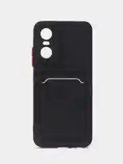 Черный силиконовый чехол для Tecno POP 6 Pro (Техно Поп 6 Про), прозрачный