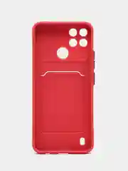 Коралловый силиконовый чехол для Realme C21Y, C25Y, Narzo 50 Pro, c отсеком для карт