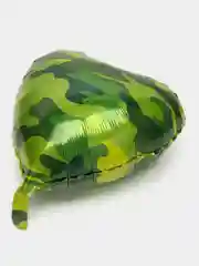 Белый воздушные шары Камуфляж латекс 30 см/фольга 45 см Дембель, 23 февраля, армейские, 9 мая