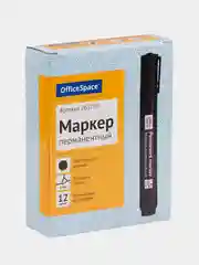 Индиго маркер перманентный OfficeSpace "8004А", пулевидный, 3 мм, 12 шт.