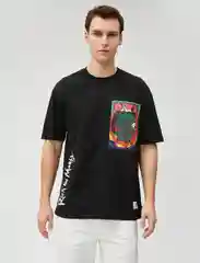 Черный футболка Koton мужская из хлопка
