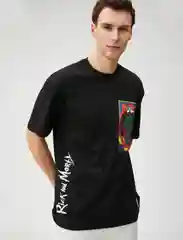 Черный футболка Koton мужская из хлопка