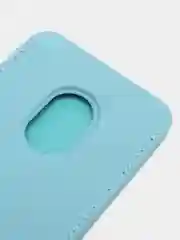 Голубой картхолдер на iPhone, с поддержкой MagSafe Leather Wallet