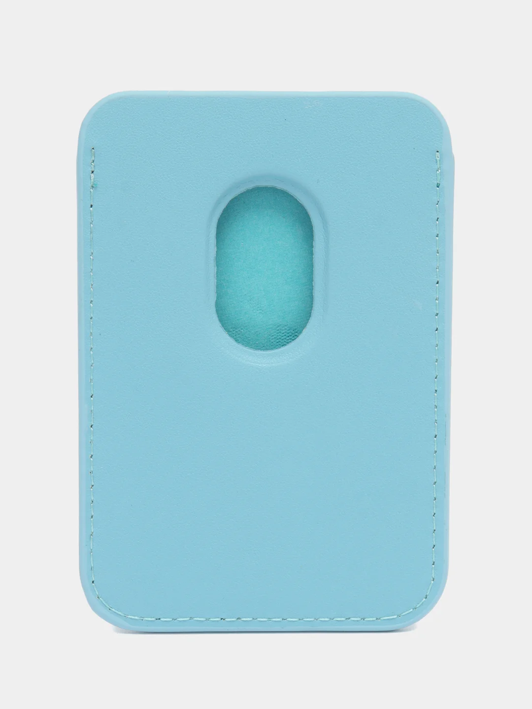 Голубой картхолдер на iPhone, с поддержкой MagSafe Leather Wallet