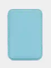 Голубой картхолдер на iPhone, с поддержкой MagSafe Leather Wallet