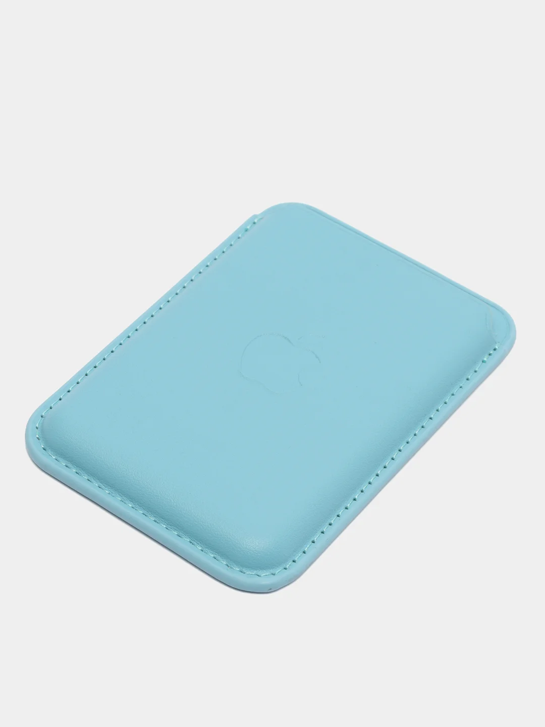 Голубой картхолдер на iPhone, с поддержкой MagSafe Leather Wallet