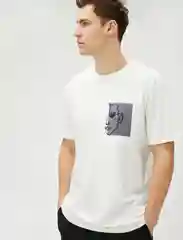 Белый футболка Koton мужская из хлопка