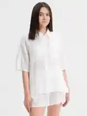 Белый женский, летний костюм, 6 цветов: рубашка, шорты