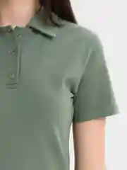 Приглушённый хаки платье поло футболка