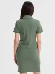 Приглушённый хаки платье поло футболка
