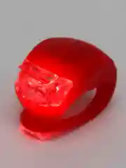 Фонарь силиконовый вело (2 красных диода, красный корпус)