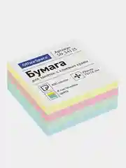 Самоклеящийся блок OfficeSpace 76*76мм, 400 л., 4 пастельных цвета