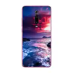 Фиолетовый чехол на Xiaomi Redmi K20/K20 Pro/Mi 9T/Mi 9T Pro / Сяоми Редми К20 прозрачный, с рисунком