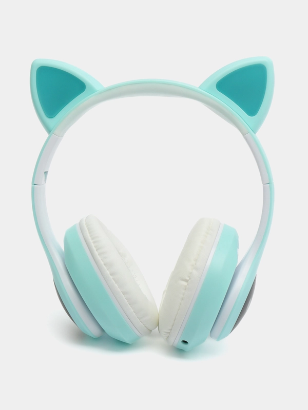 Наушники беспроводные Bluetooth, с кошачьими светящимися ушками
