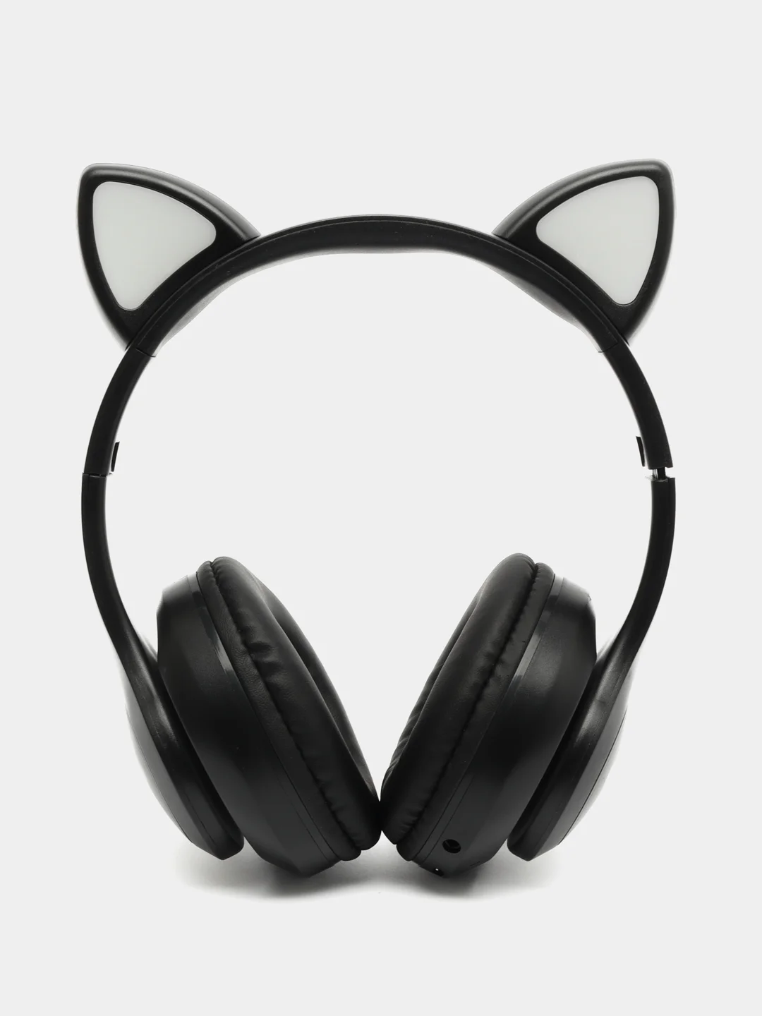 Черный наушники беспроводные Bluetooth, с кошачьими светящимися ушками