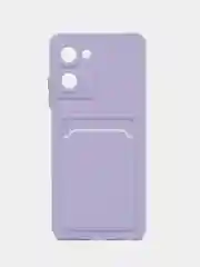 Силиконовый чехол Realme 10 Pro 5G (Реалми 10 Про 5 Джи), с карманом для карт, прозрачный