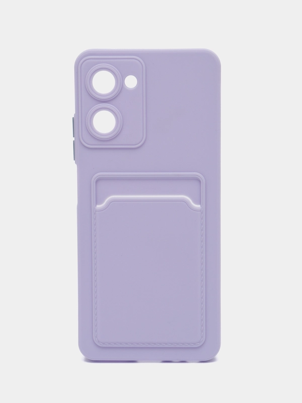 Силиконовый чехол Realme 10 Pro 5G (Реалми 10 Про 5 Джи), с карманом для карт, прозрачный