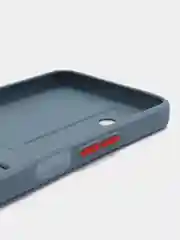 Синий меланж силиконовый чехол для Tecno Pova 4, Пова 4, c отсеком для карт, прозрачный
