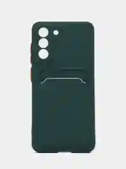 Тёмно-зелёный чехол для Samsung Galaxy S21 FE, S21FE (Самсунг Галакси С21 ФЕ, С21ФЕ), силиконовый